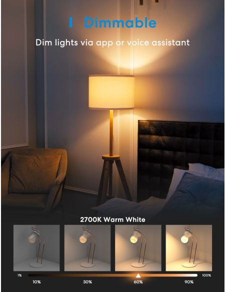 Meross - Smart Wi-Fi LED Bulb Dimmer