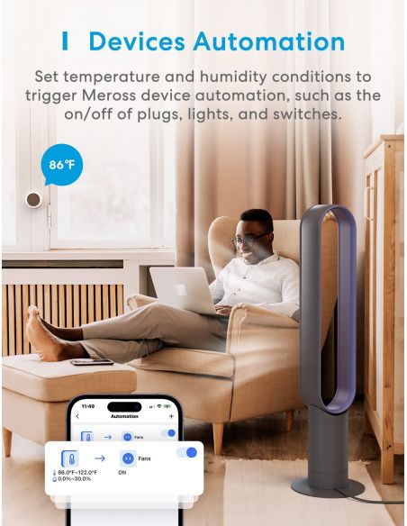 Meross - Sensore intelligente di temperatura e umidità (con hub)