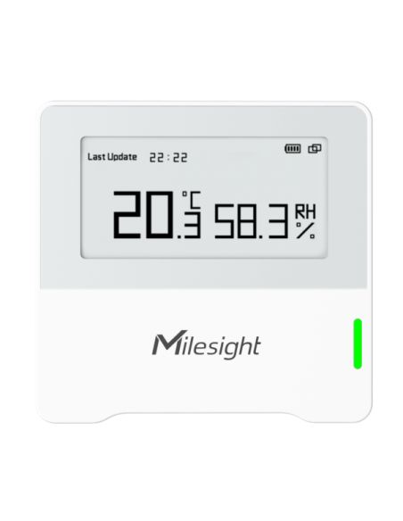 Milesight IOT - Sensore di qualità dell'aria interna Lorawan 2 in 1 (con display)