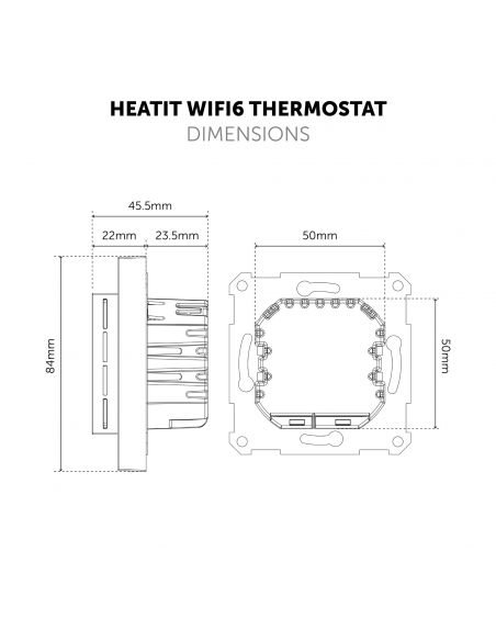 Heatit Controls - WiFi6 Thermostat Blanc RAL 9003